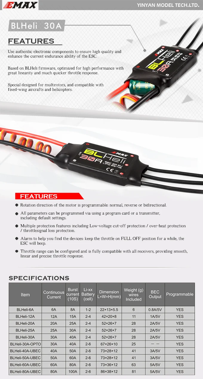 Emax BLHeli Series 30A ESC SL RC Store